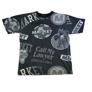 Chinatown Market Call My Lawyer All Over Print T-shirt Men's Small Short Sleeve
